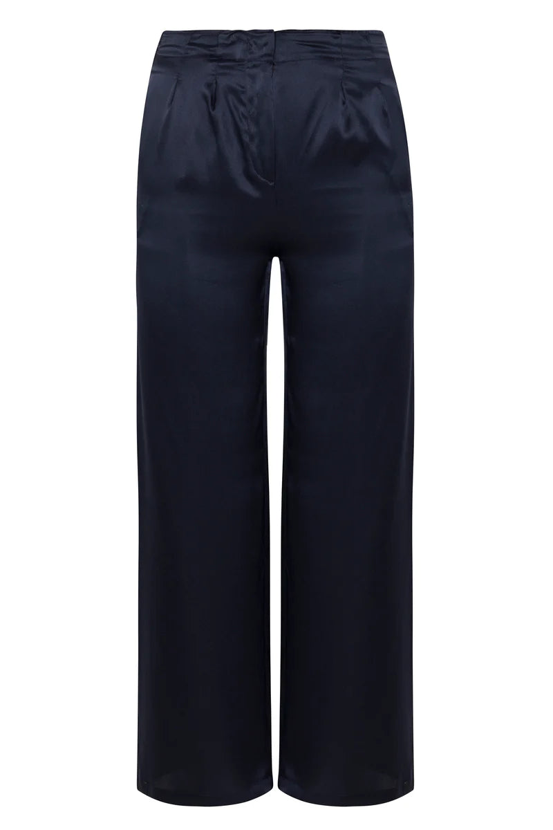 Catherine Gee - Scarlett Silk Pant - Midnight Navy