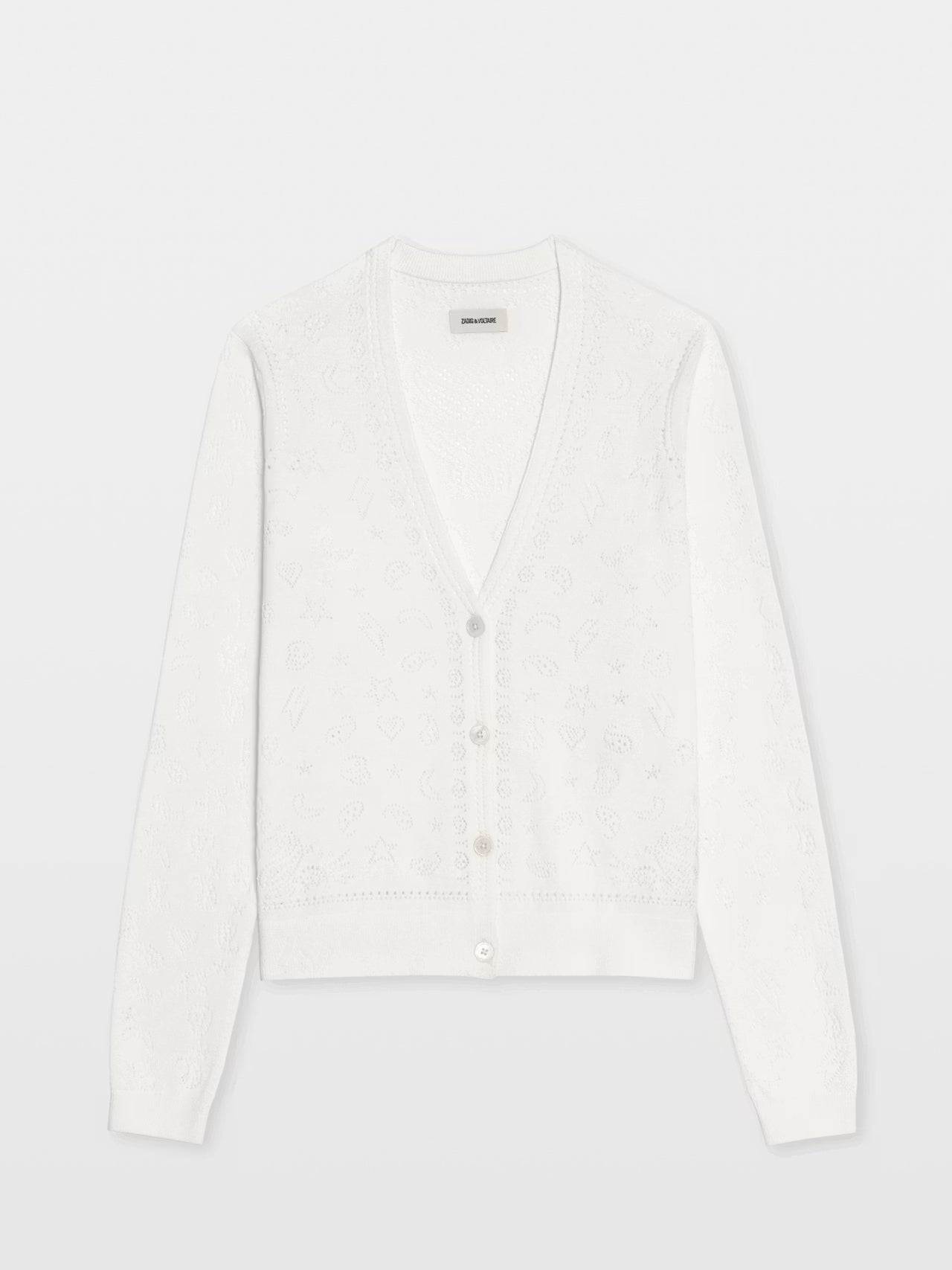 Zadig & Voltaire - Manala Pointelle Cardigan - White