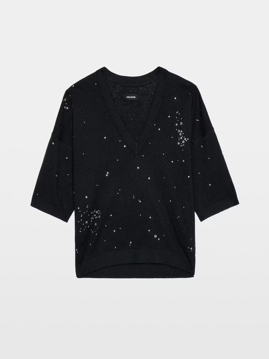 Zadig & Voltaire - Wully Sweater with Rhinestones - Black