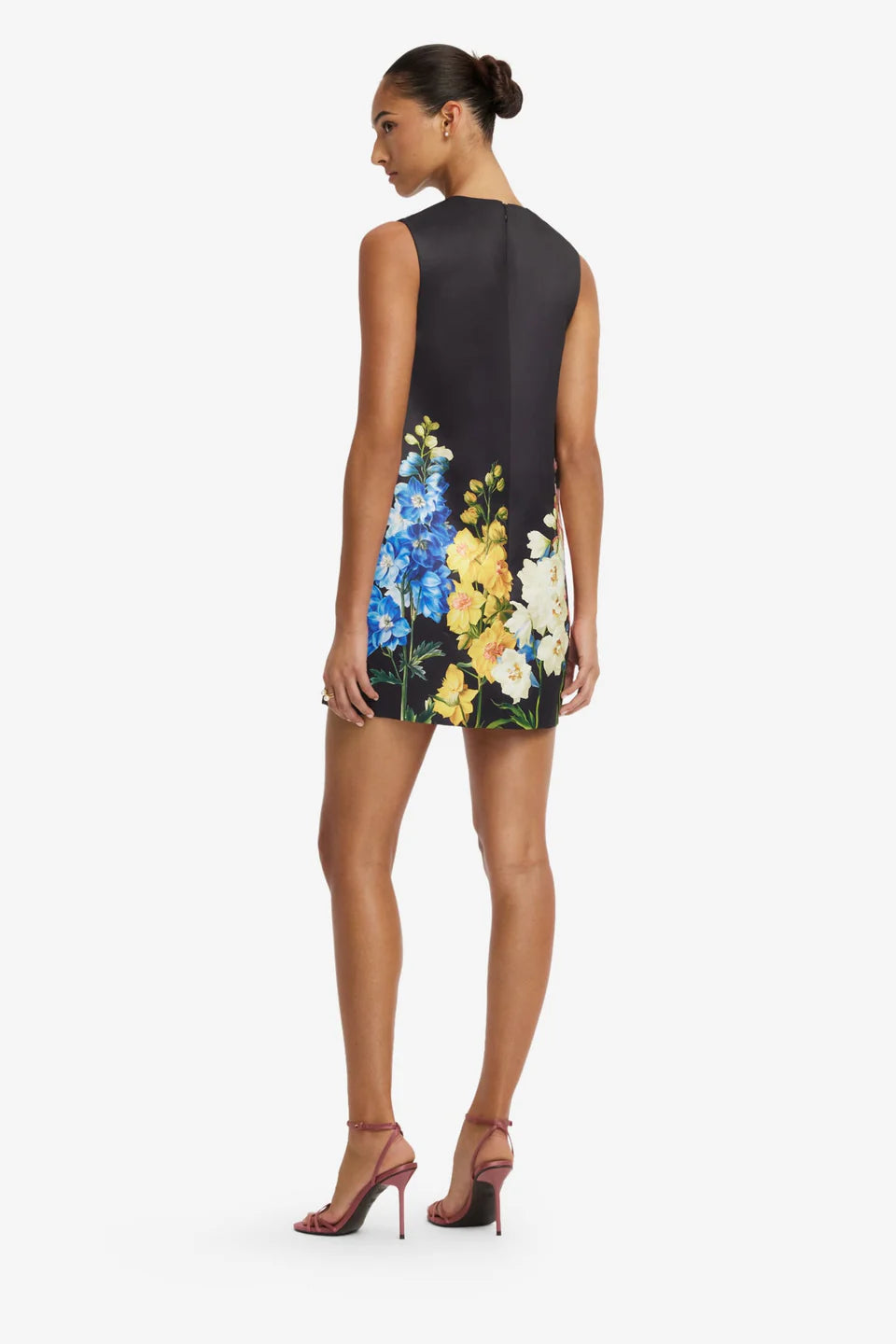 Leo Lin - Yvonne Embroidered Mini Dress - Snapdragon in Ebony