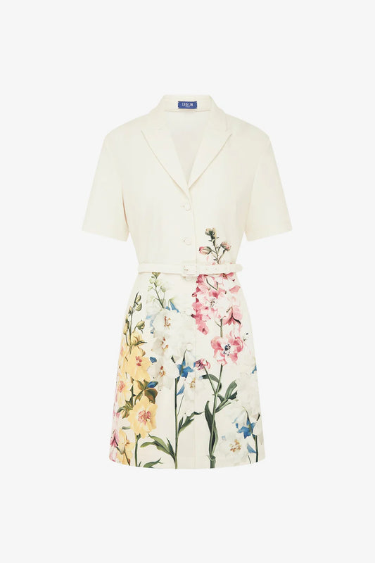 Leo Lin - Brigitte Mini Dress - Snapdragon in Snow