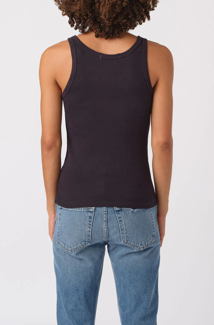 AMO Denim - Long Rib Tank - Vintage Black