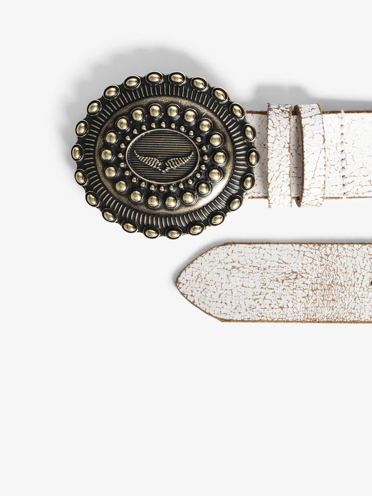 Zadig & Voltaire Santa Fe Belt in White