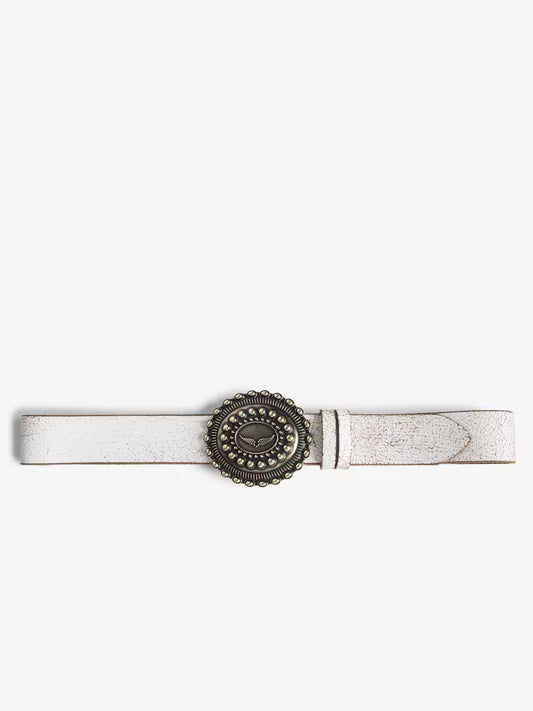 Zadig & Voltaire Santa Fe Belt in White