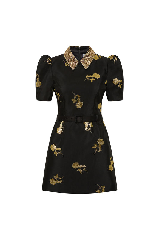 Rebecca Vallance - Mariya Mini Dress - Black & Gold