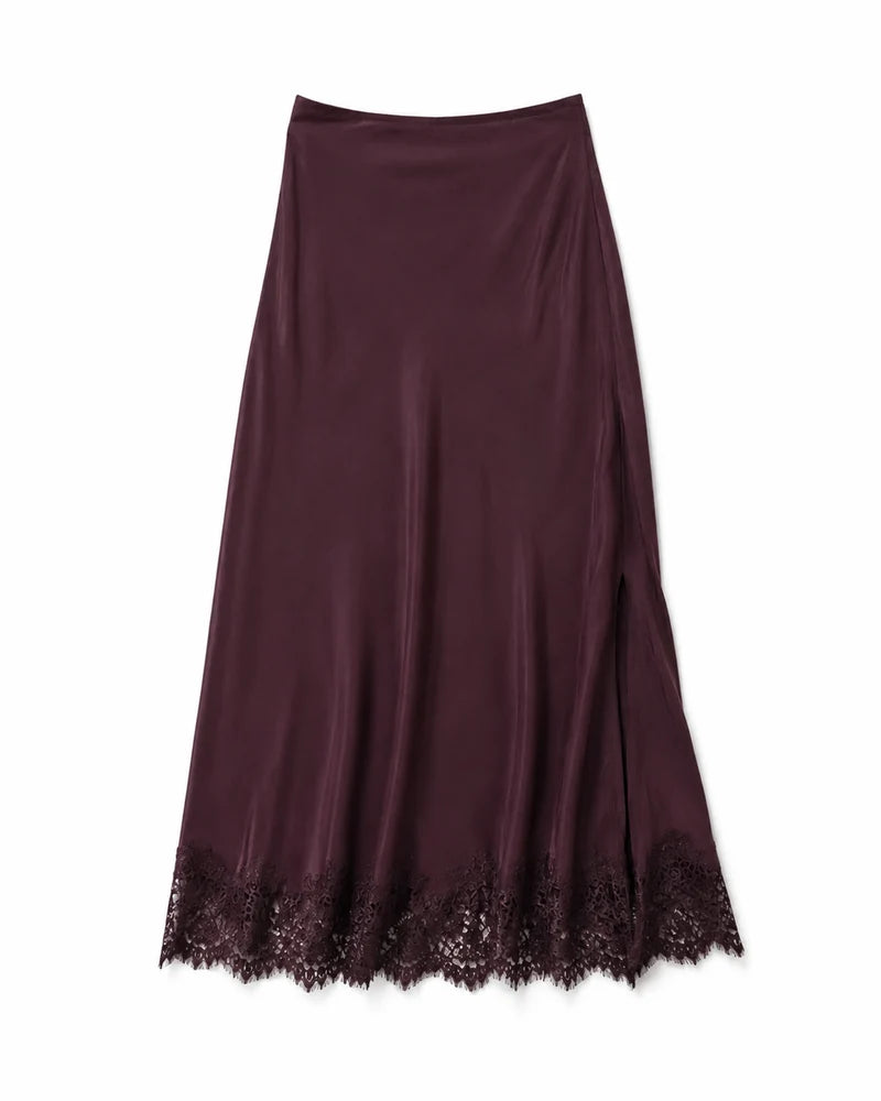 RIXO - Matilde Skirt - Wine