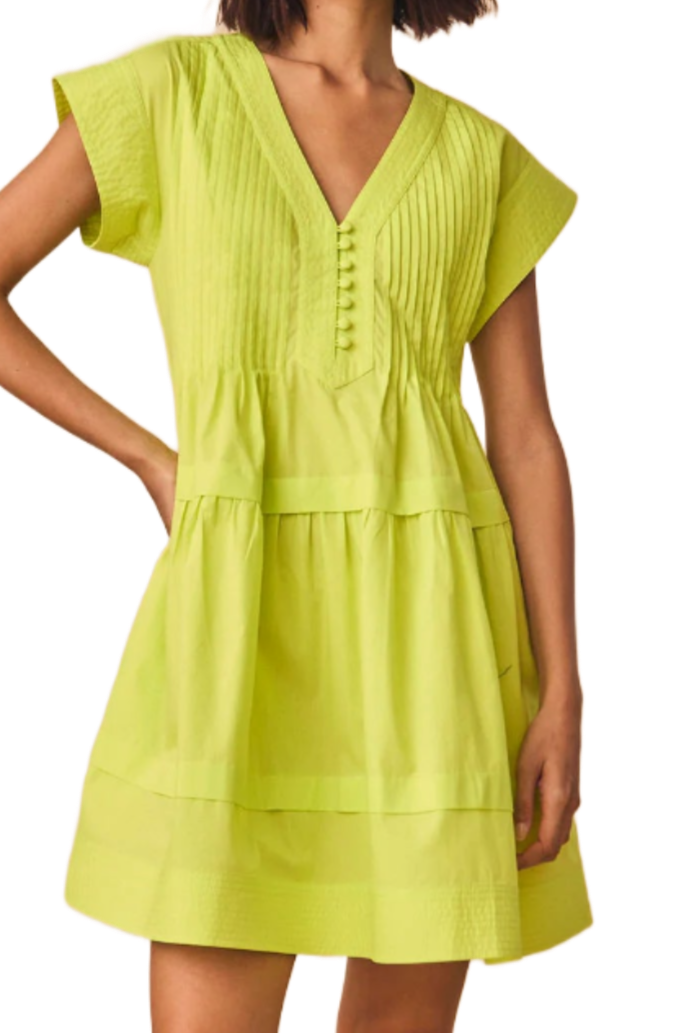 Hunter Bell - Parker Dress, Lime-Lime