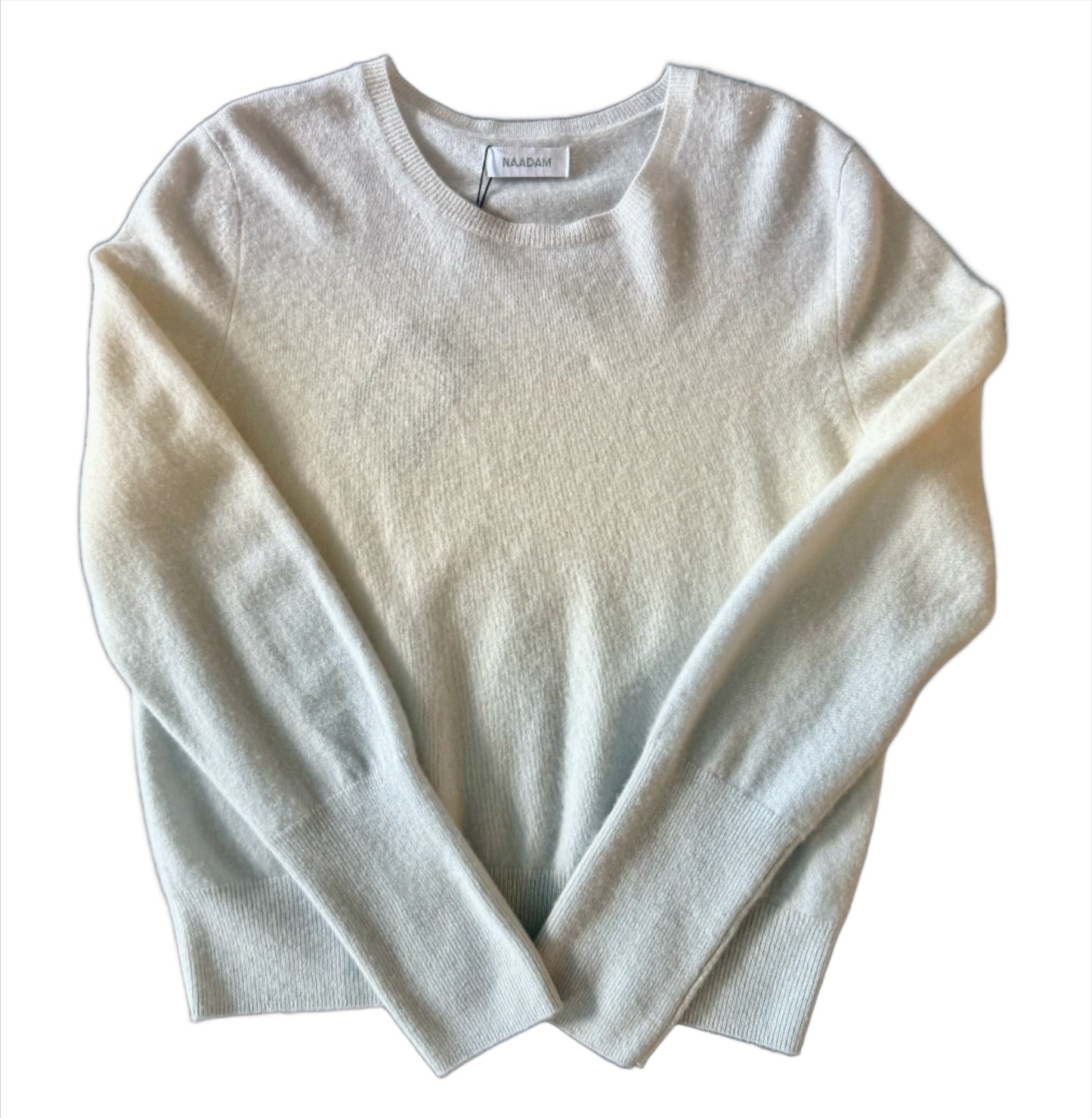 Naadam- Ombre Crewneck Sweater- White