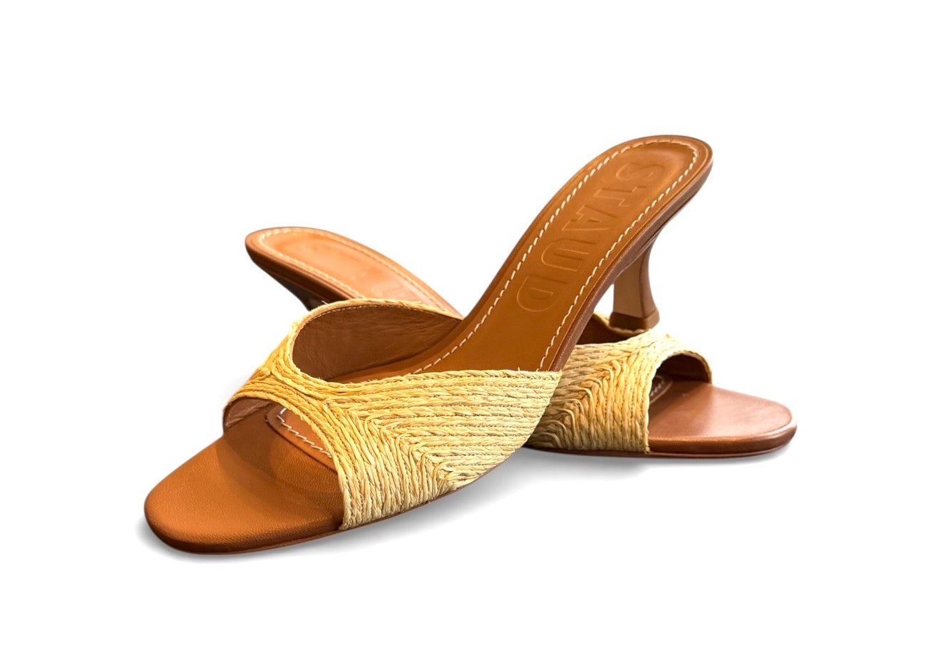 Staud Brigitte Mule Natural Raffia