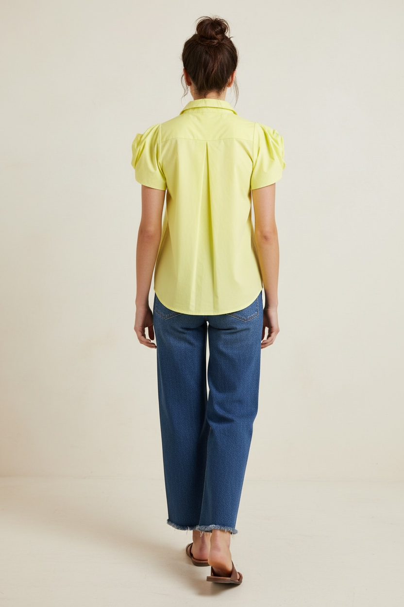 Psophia Yellow Cotton Shirt