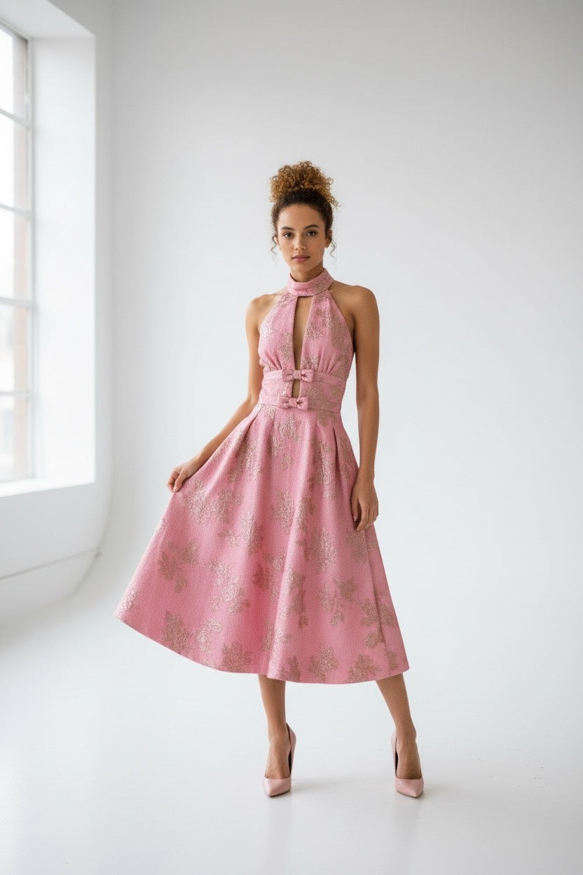 Rebecca Vallance Bennett Midi Dress in Plumeria