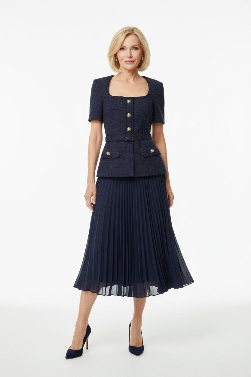 Rebecca Vallance Jonie Midi Navy Dress