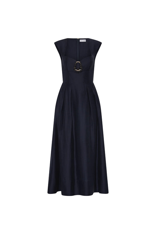 Rebecca Vallance Serenity Midi Dress in Navy