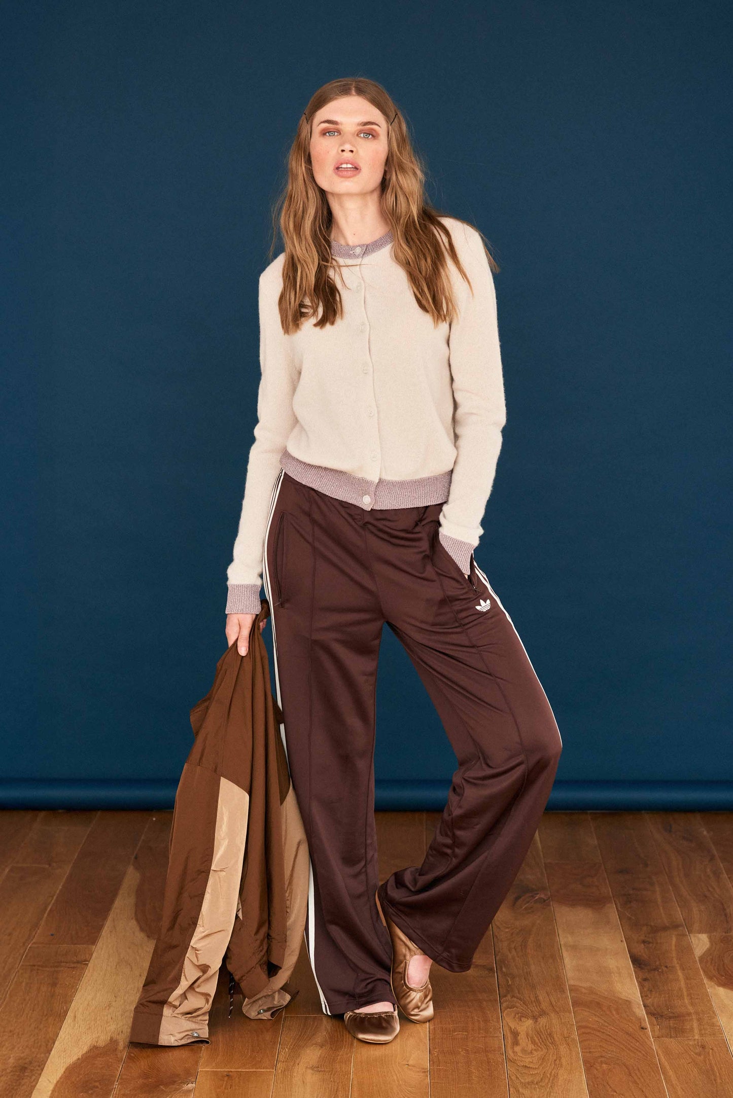 Jumper1234 - Lure Trim Cardigan - Stone