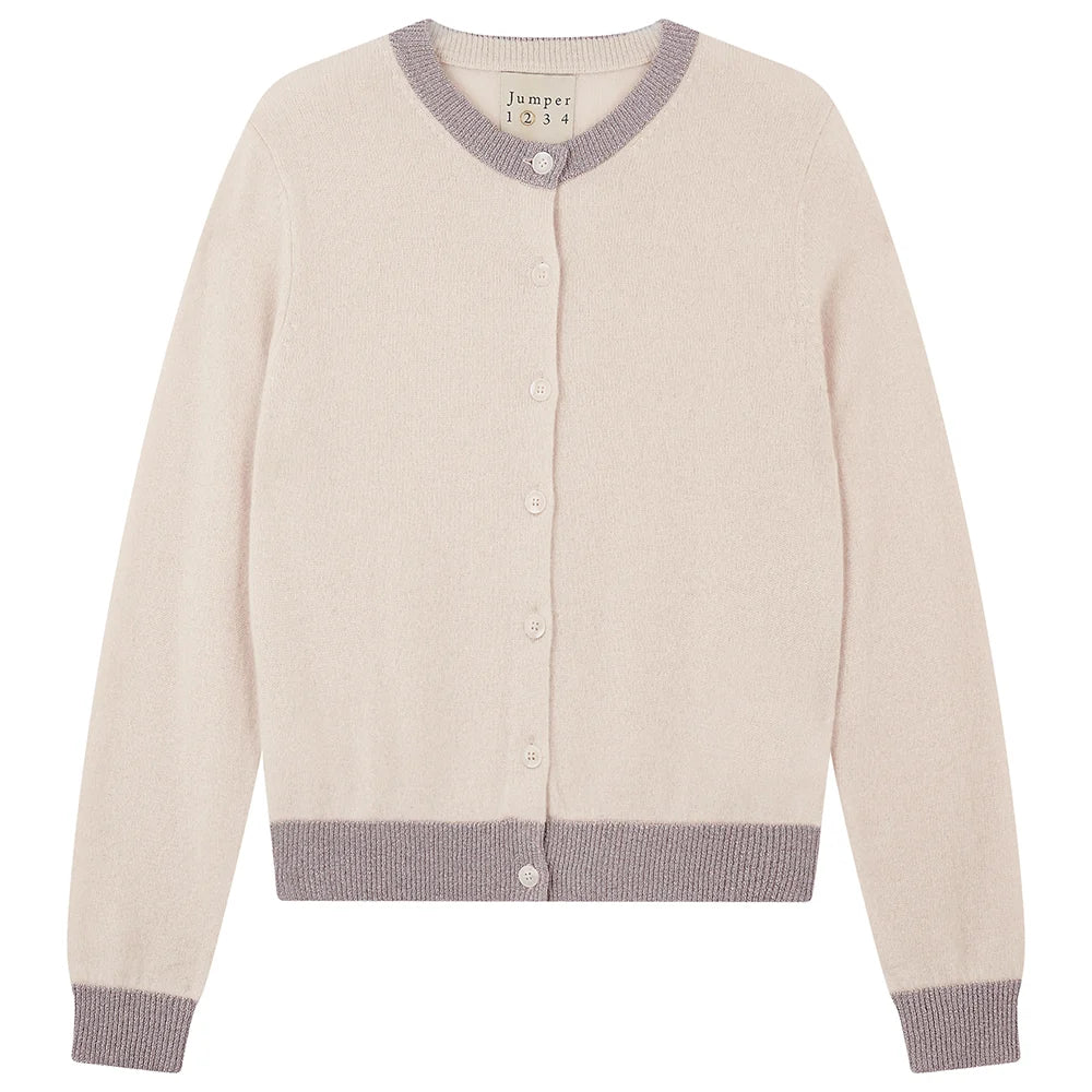 Jumper1234 - Lure Trim Cardigan - Stone