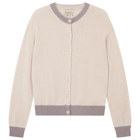Jumper1234 - Lure Trim Cardigan - Stone