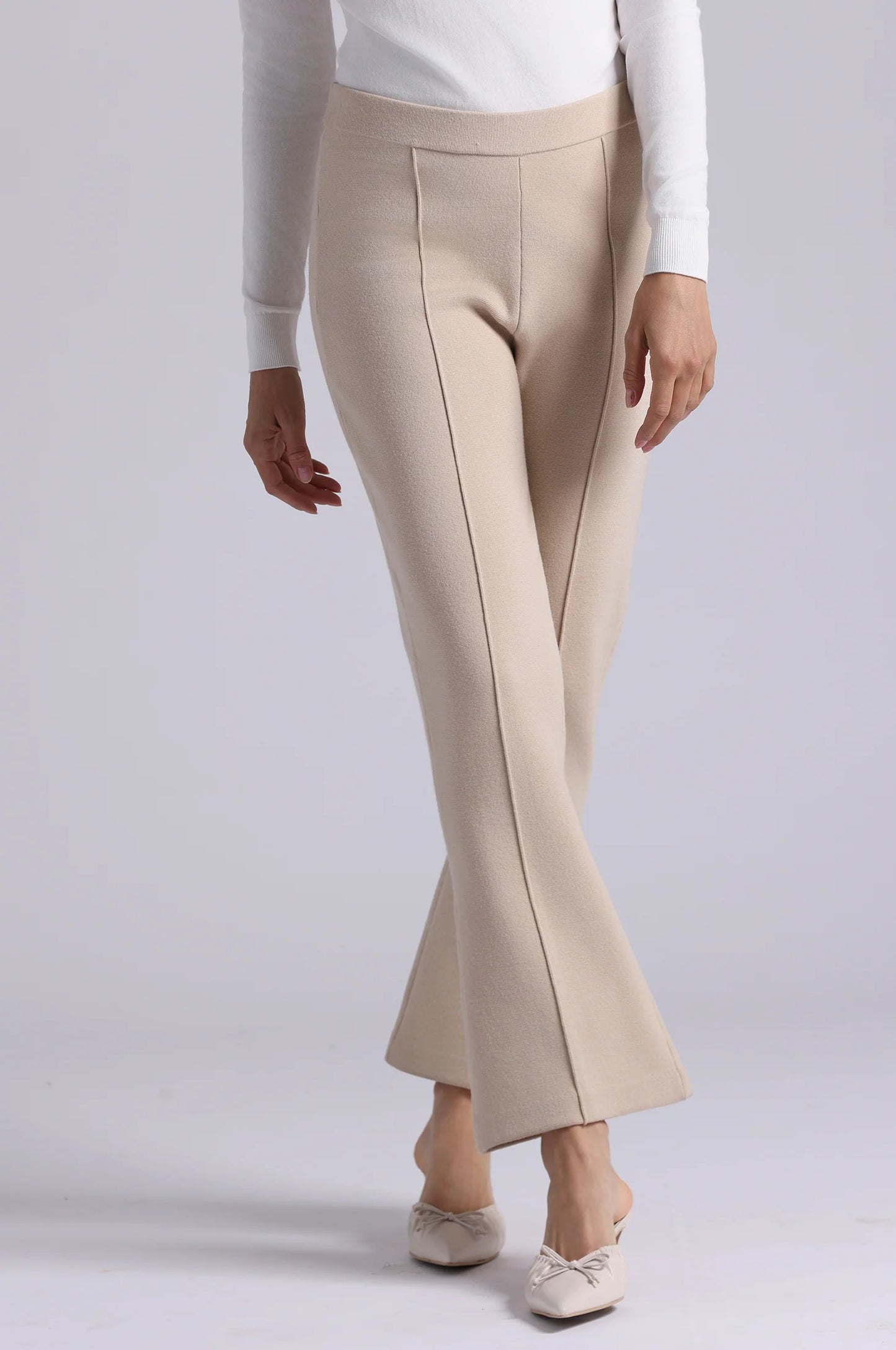 Minnie Rose - Viscose Kick Flare Pant - Brown Sugar