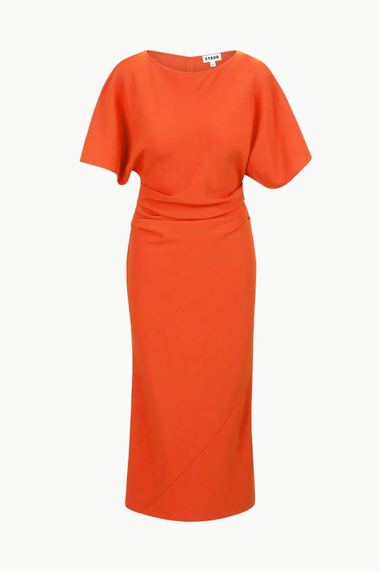 Staud-Amelie Midi Dress Cayenne