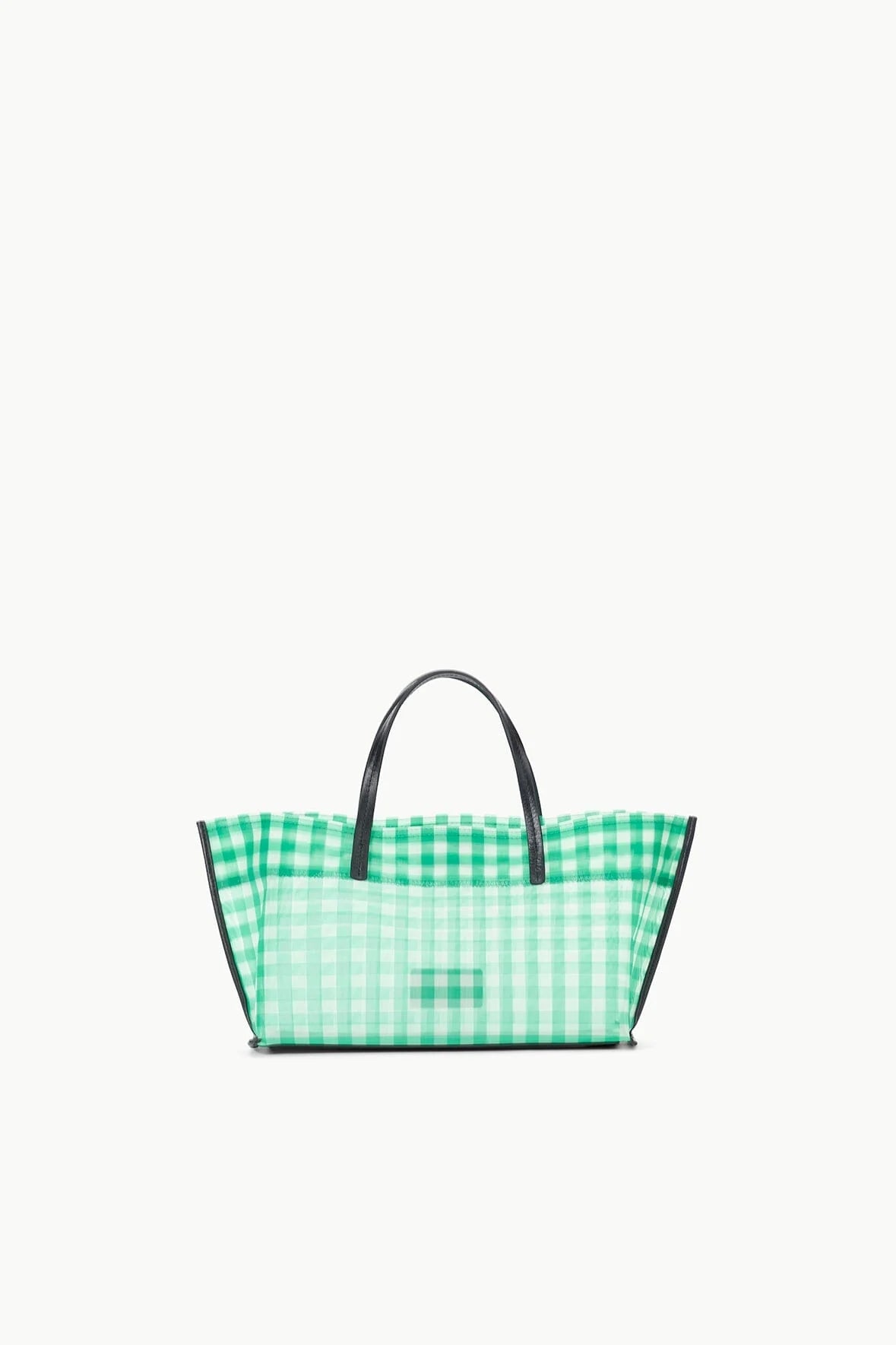 Staud Christos Mini Mesh Tote Jade Gingham