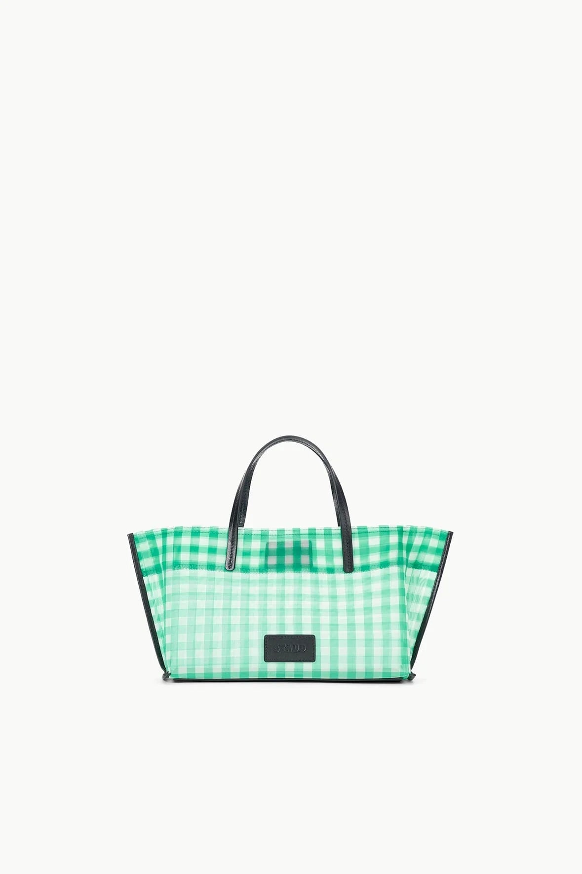 Staud Christos Mini Mesh Tote Jade Gingham
