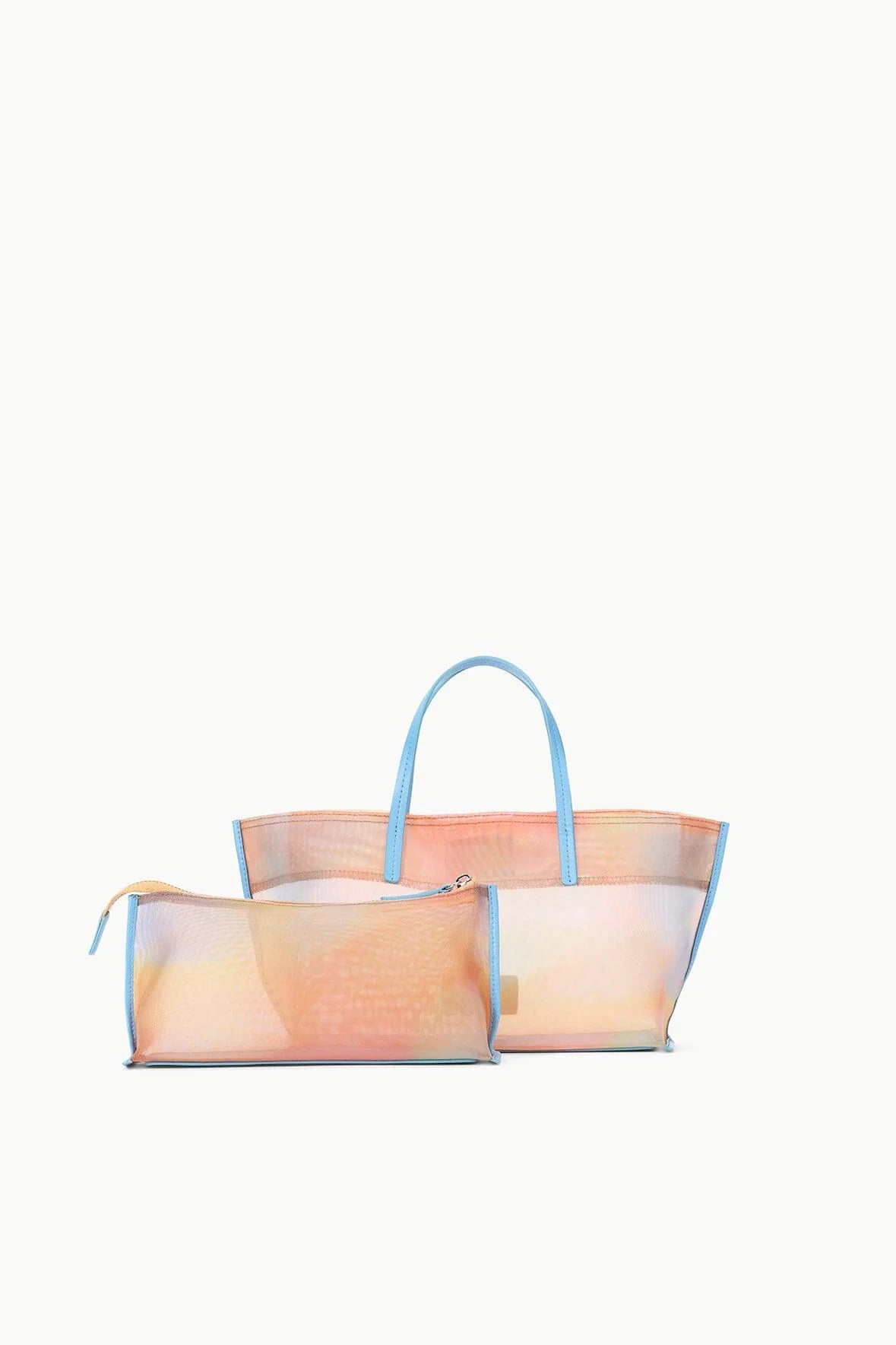 Staud Christos Mini Mesh Tote Pastel Clouds