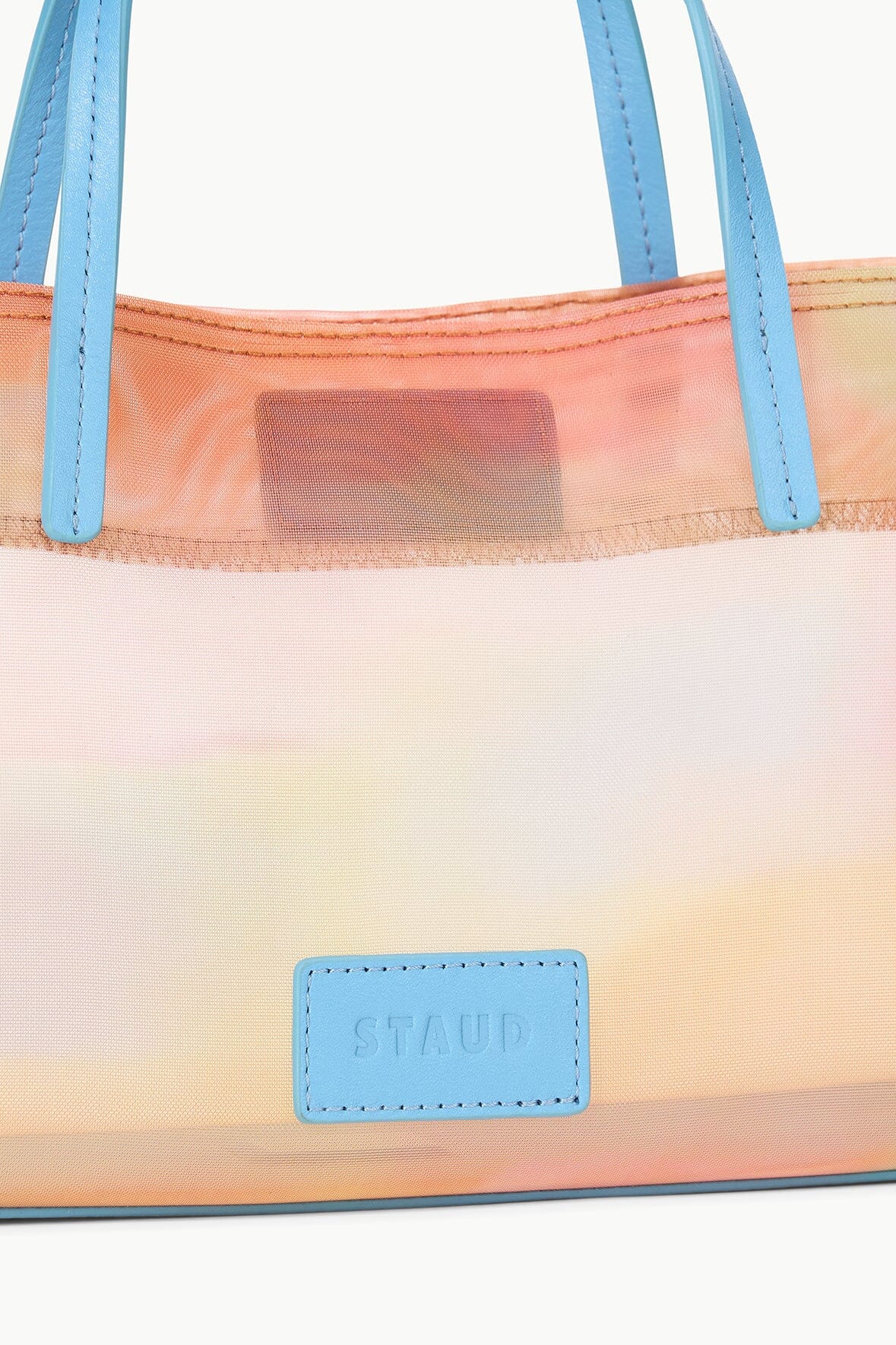 Staud Christos Mini Mesh Tote Pastel Clouds
