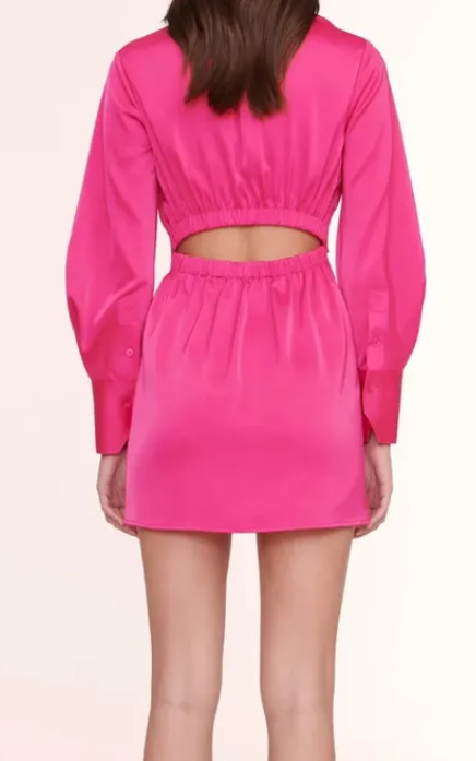 Staud- Mini Crosshill Dress- Shocking Pink