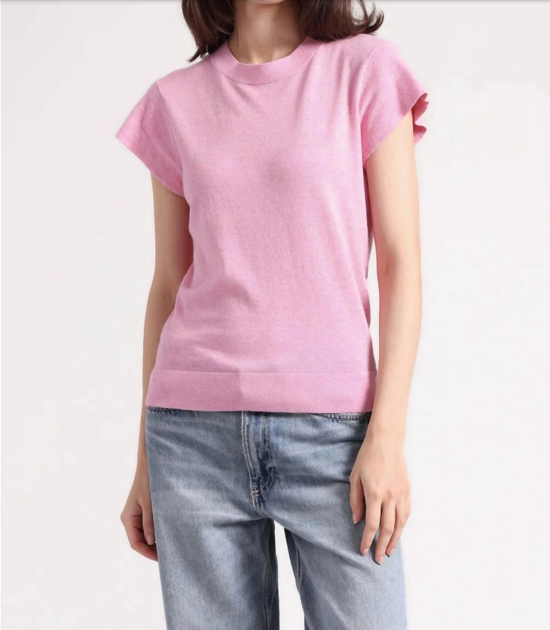 Minnie Rose - Cap Sleeve Crew - Pink