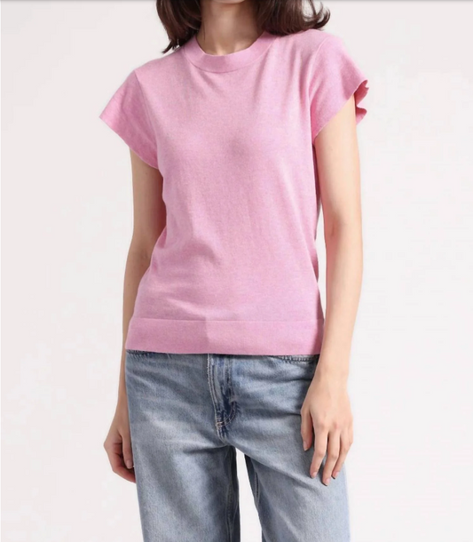 Minnie Rose - Cap Sleeve Crew - Pink