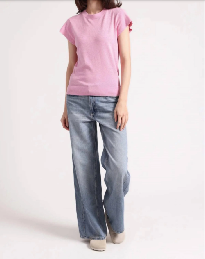 Minnie Rose - Cap Sleeve Crew - Pink