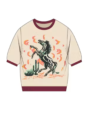 Me369 - Nora Knit Shirt - Horse