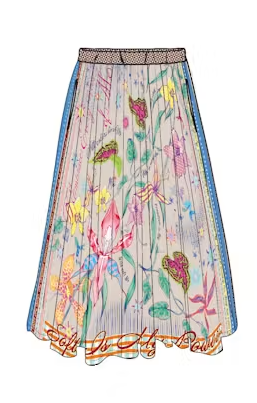 Me369 - Vanessa Midi Skirt- Paradiso