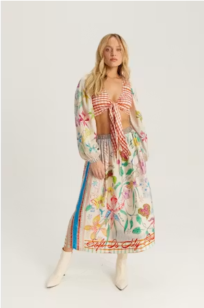 Me369 - Vanessa Midi Skirt- Paradiso