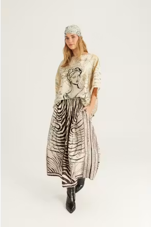 Me369 - Vanessa Midi Skirt - Noir Muse