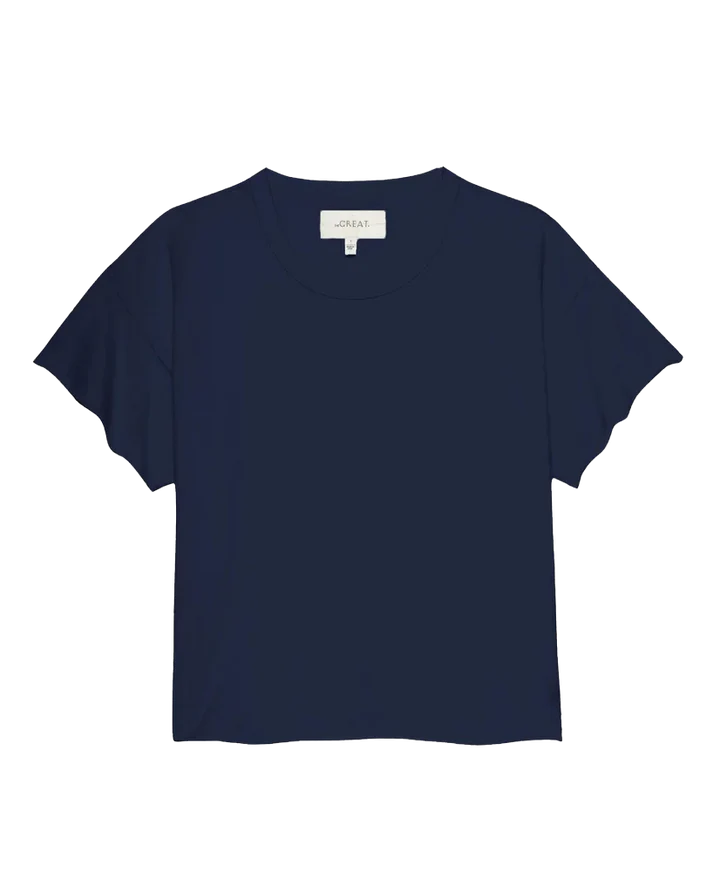 The Great - Crop Tee - True Navy