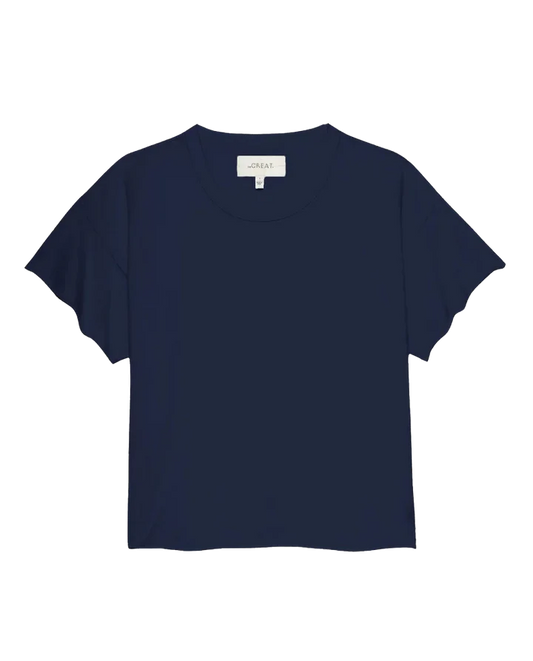 The Great - The Crop Tee - True Navy