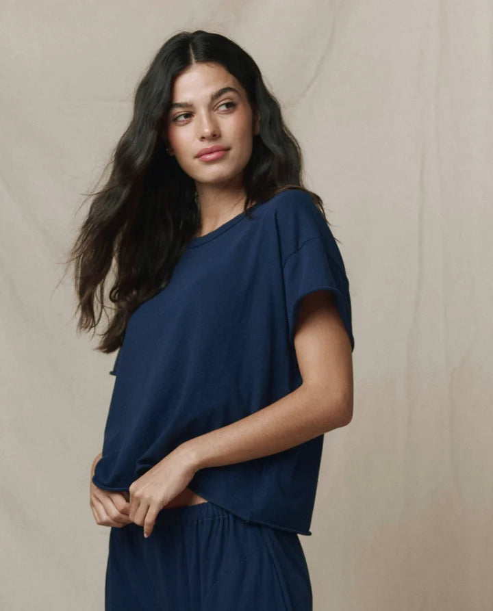 The Great - The Crop Tee - True Navy