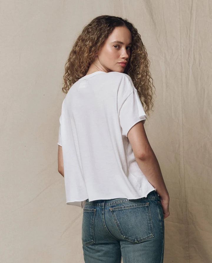 The Great - The Crop Tee - True White