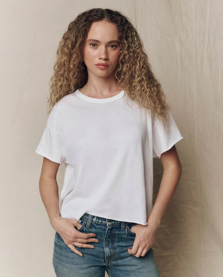 The Great - The Crop Tee - True White