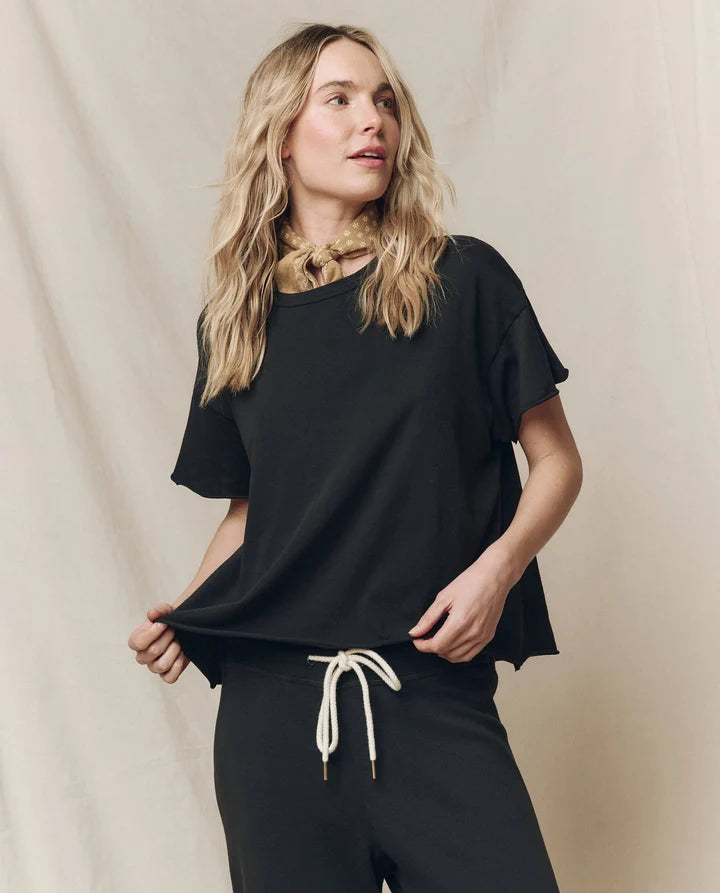 The Great - The Crop Tee - Almost Black