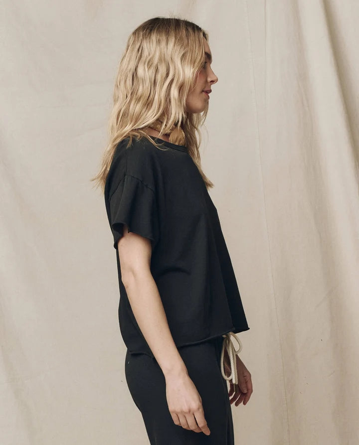 The Great - The Crop Tee - Almost Black
