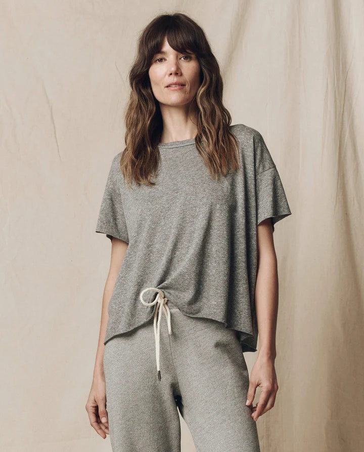 The Great - The Crop Tee - Heather Grey