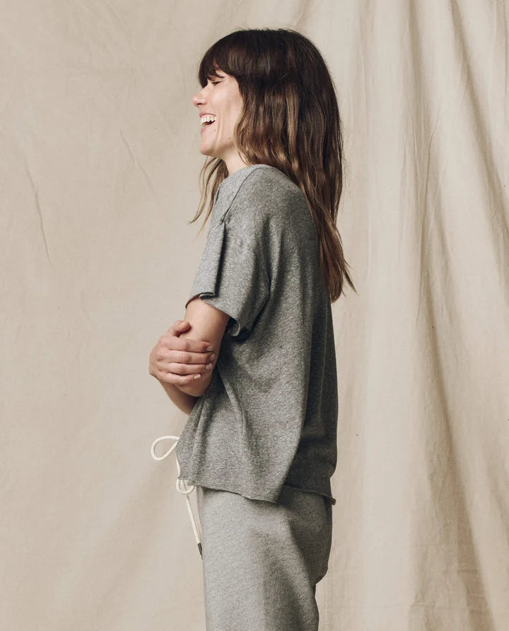 The Great - The Crop Tee - Heather Grey