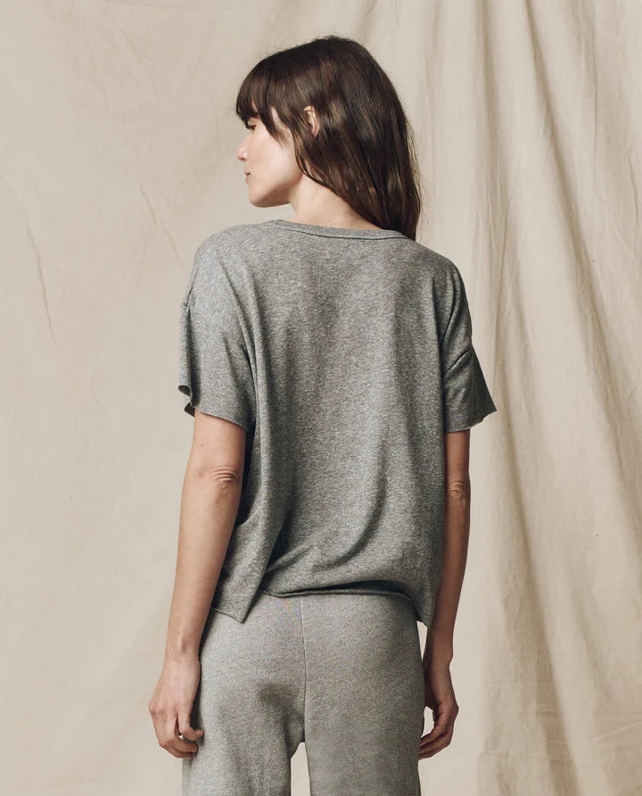 The Great - The Crop Tee - Heather Grey