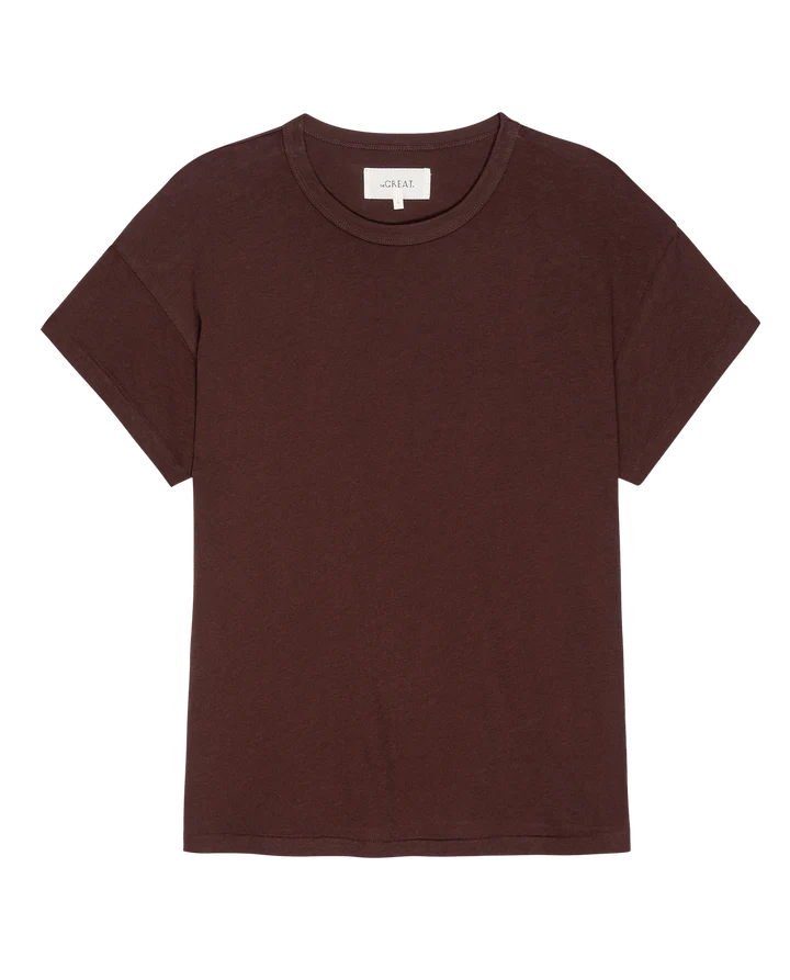 The Great - Boxy Tee - Toasted Walnut