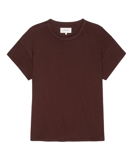 The Great - Boxy Tee - Toasted Walnut