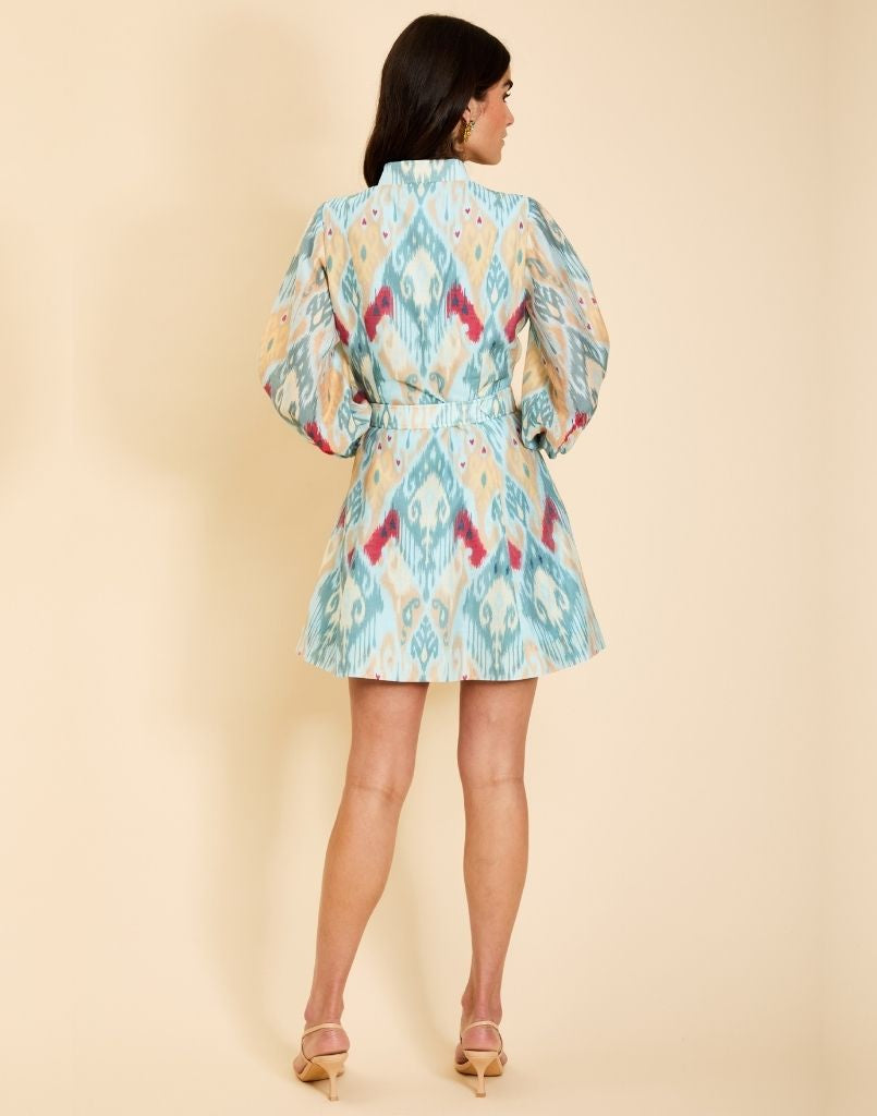 Mestiza - Valencia Mini Dress - Misty Ikat