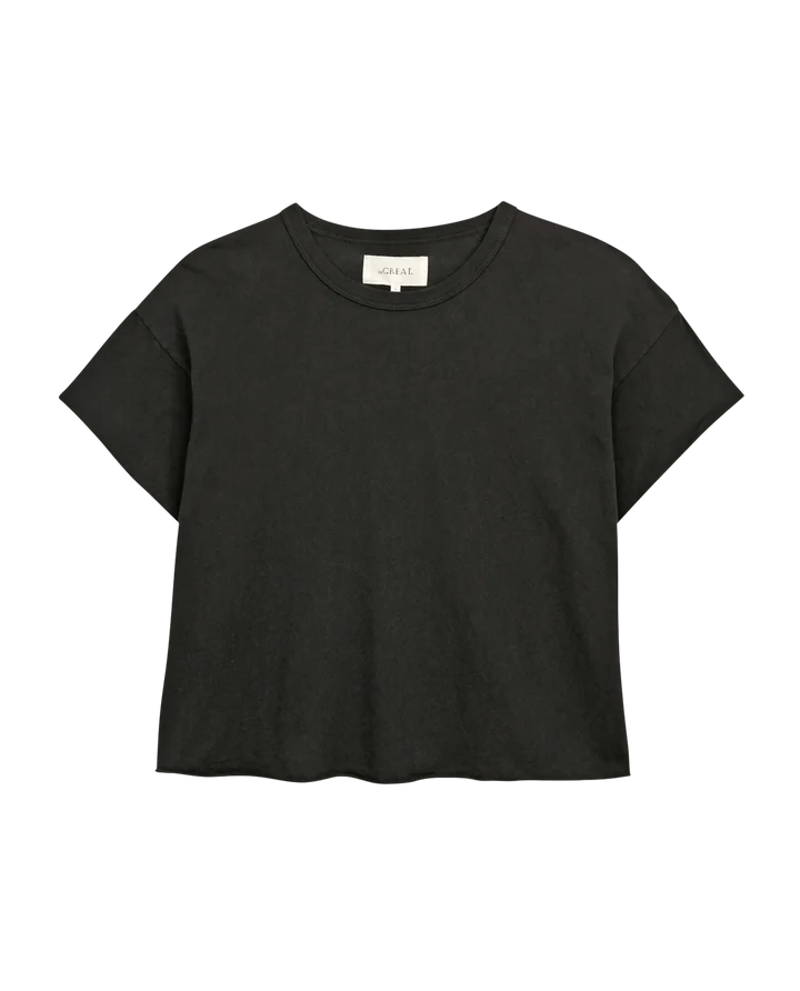 The Great - The Crop Tee - Almost Black