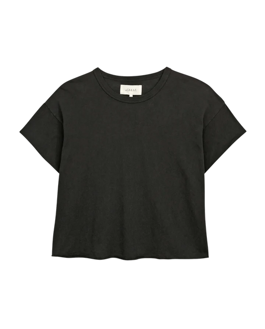 The Great - The Crop Tee - Almost Black