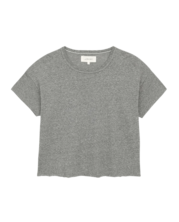 The Great - The Crop Tee - Heather Grey